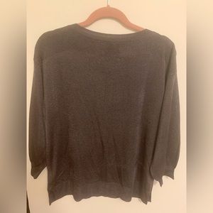 Gray light shimmer woman’s top